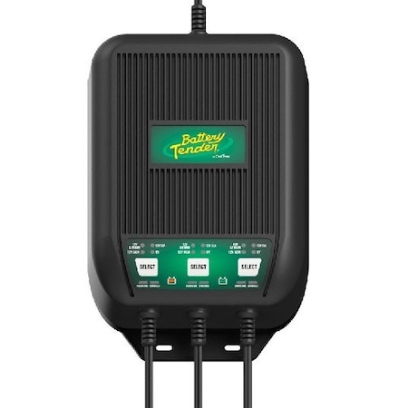 Battery Tender 9 Amp, 12V Selectable - 3 Bank Marine Charger BAT022-1003-WH
